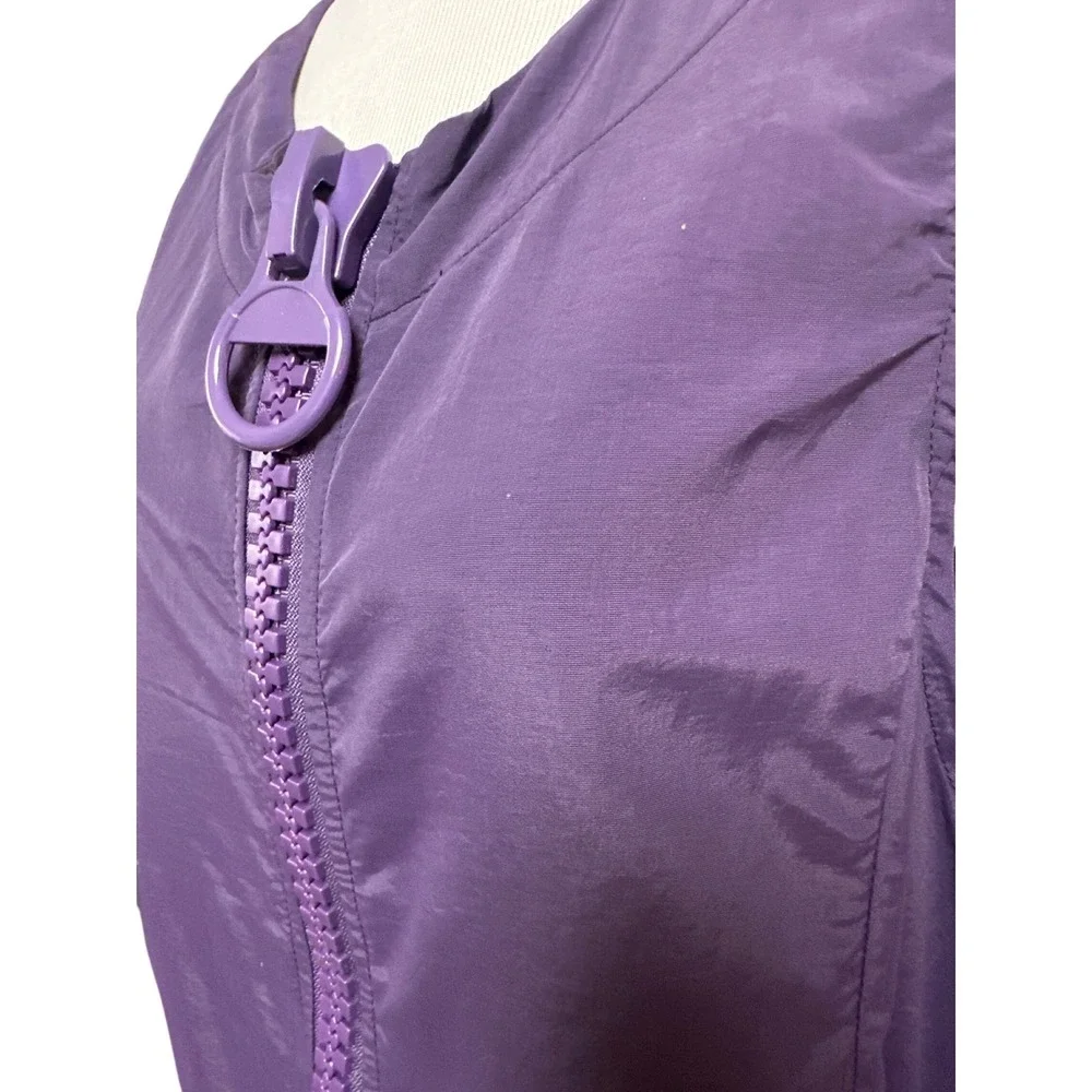 Nana Ro Purple Oversized Zip Front Shift Dress S Made in USA Avant Garde Mini - Picture 4 of 8